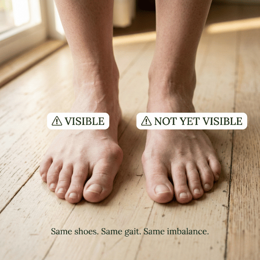 One foot treated, <em>one foot left behind.</em>